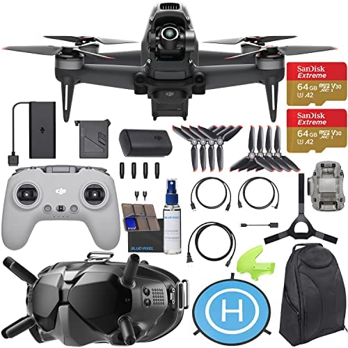DJI FPV Combo - First-Person View Drone UAV Quadcopter with 4K Camera 128GB Pilot Bundle with Backpack + Landing Pad + More