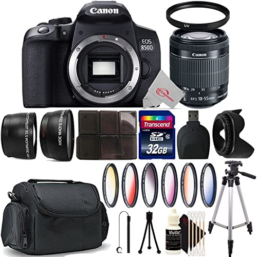 EOS 850D / Rebel T8i DSLR Camera + 18-55mm Lens + Extended Accessory Kit