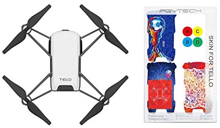 Tello Quadcopter Drone with HD Camera and VR,Powered by DJI Technology and Intel Processor,Coding Education,DIY Accessories,Throw and Fly (with Skins)