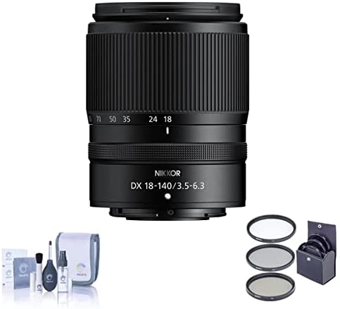 Nikon NIKKOR Z DX 18-140mm f/3.5-6.3 VR Lens Bundle with Filter Kit, Cleaning Kit