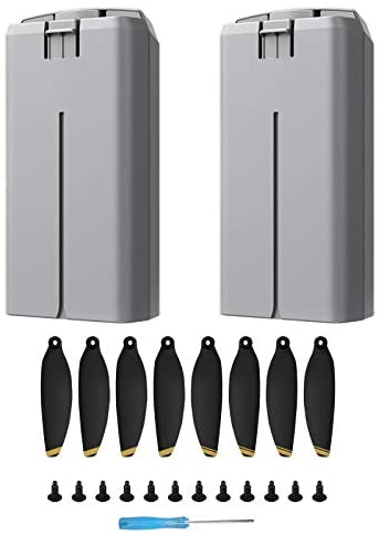 Mini 2 Intelligent Flight OEM Battery with Dronemanhub Propellers, Two Pack (for DJI Mini 2 Drone ONLY)