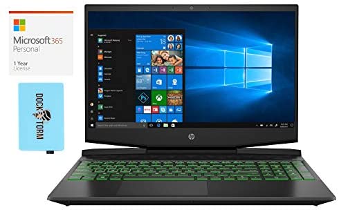 HP Pavilion Gaming 15t-dk200 Gaming & Entertainment Laptop (Intel i7-11370H 4-Core, 64GB RAM, 8TB PCIe SSD, RTX 3050, Win 10 Pro) with MS 365 Personal, Hub