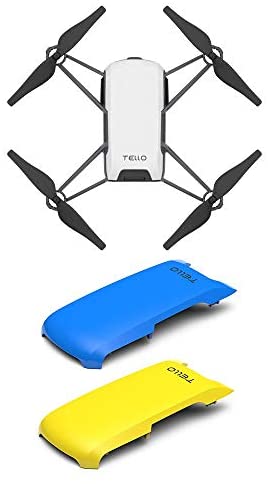 Tello Quadcopter Drone with HD Camera and VR,Powered by DJI Technology and Intel Processor,Coding Education,DIY Accessories,Throw and Fly (with Blue/Yellow Cover)