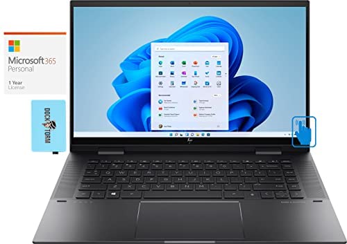 HP Envy x360-15 Home & Business 2-in-1 Laptop (AMD Ryzen 5 5500U 6-Core, 64GB RAM, 8TB PCIe SSD, AMD Radeon, 15.6