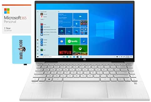 HP Pavilion x360 14t Home & Business 2-in-1 Laptop (Intel i5-1135G7 4-Core, 64GB RAM, 8TB PCIe SSD, Intel Iris Xe, 14.0