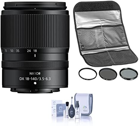 Nikon NIKKOR Z DX 18-140mm f/3.5-6.3 VR Lens Bundle with Hoya 62mm Digital Filter Kit II, Cleaning Kit
