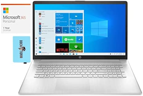 HP 17z-cp000 Home & Business Laptop (AMD Ryzen 5 5500U 6-Core, 64GB RAM, 8TB PCIe SSD, AMD Radeon, 17.3