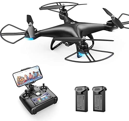 Holy Stone HS110D FPV RC Drone with 1080P HD Camera Live Video 120°Wide-Angle WiFi Quadcopter with Gravity Sensor, Voice Control, Gesture Control, Altitude Hold, Headless Mode, 3D Flip RTF 2 Batteries