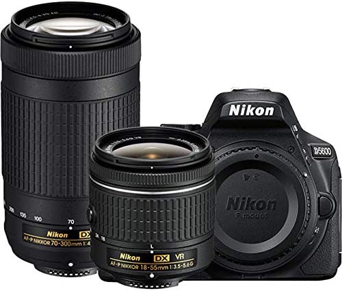 Nikon D5600 Digital SLR Camera with 18-55mm VR & 70-300mm DX AF-P Lenses - (Renewed)