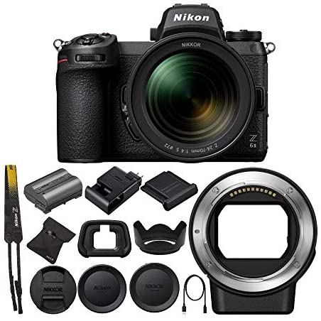 Nikon Z 6II FX-Format Mirrorless Camera with NIKKOR Z 24-70 and FTZ II Mount Adapter Bundle (2 Items)