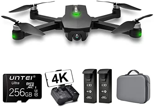 UNTEI Drones with Camera for Adults 4K, GPS Auto Return Home, Optical Flow Positioning, Brushless Motor, Headless Mode, 46Mins Flight Time