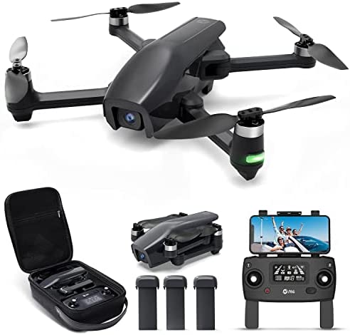 Holy Stone HS710 Drones with Camera for Adults 4K, GPS FPV Foldable 5G Quadcopter for Beginners with Optical Flow Positioning, Auto Return Home, Follow Me, Brushless Motor, with 3 Batteries