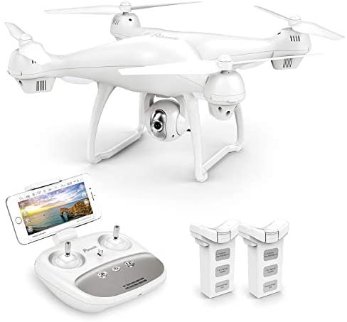 Potensic T35 GPS Drone, RC Quadcopter with 1080P Camera FPV Live Video, Dual GPS Return Home, Follow Me, Altitude Hold, 2500mAh Battery Long Control Range, 2 Batteries