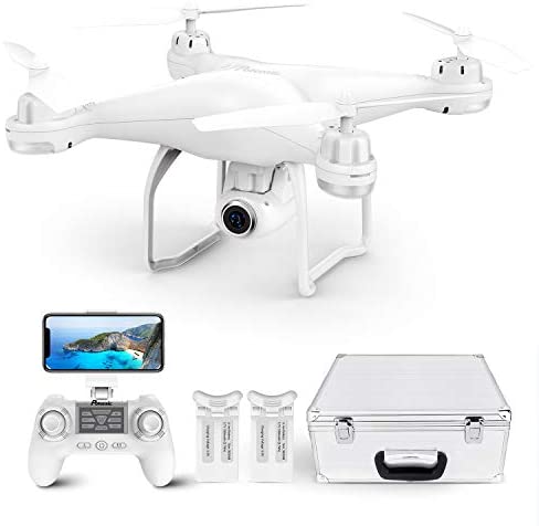 Potensic T25 GPS Drone with Camera for Adults 2K FPV, RC Quadcopter with WiFi Live Video, Auto Return Home, Altitude Hold for Beginners, Follow Me, Way-points Flying Toy, 2 Batteries Long Flight, Carrying Case, White Potensic T25 GPS Drone with Camera for Adults 2K FPV, RC Quadcopter with WiFi Live Video, Auto Return Home, Altitude Hold for Beginners, Follow Me, Way-points Flying Toy, 2 Batteries Long Flight, Carrying Case, White