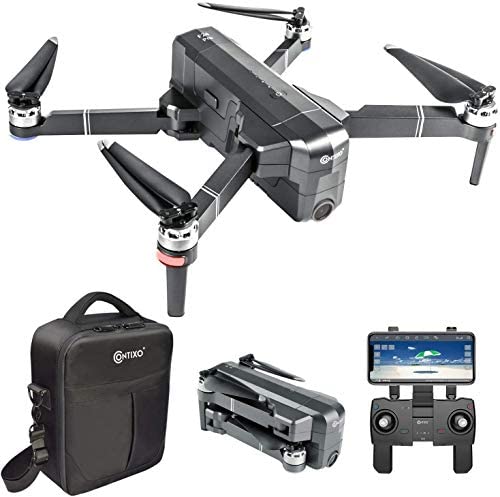 Contixo F24 Pro drones with camera for adults 4K UHD Foldable RC Quadcopter GPS Return Home, FPV Camera Compatible with VR - 30 Minutes Flight Time - Foldable Brushless Motors - With Carrying Case
