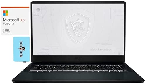 MSI WE76 11UK Workstation Laptop (Intel i7-11800H 8-Core, 64GB RAM, 2x8TB PCIe SSD RAID 0 (16TB), Quadro RTX A3000, 17.3