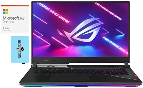 ASUS ROG Strix Scar 17 G733ZS Gaming & Entertainment Laptop (Intel i9-12900H 14-Core, 64GB DDR5 4800MHz RAM, 2x8TB PCIe SSD RAID 0 (16TB), Win 11 Pro) with MS 365 Personal, Hub
