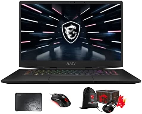 MSI Stealth GS77-17 Gaming Laptop (Intel i7-12700H 14-Core, 64GB DDR5 4800MHz RAM, 2x8TB PCIe SSD RAID 0 (16TB), RTX 3070 Ti, 17.3