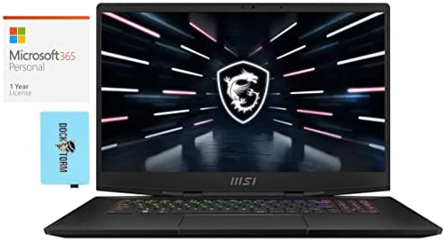 MSI Stealth GS77 -17 Gaming Laptop (Intel i7-12700H 14-Core, 64GB DDR5 4800MHz RAM, 2x8TB PCIe SSD RAID 0 (16TB), RTX 3070 Ti, 17.3