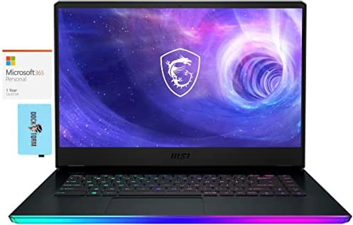 MSI Raider GE66-15 Gaming & Entertainment Laptop (Intel i7-12700H 14-Core, 64GB DDR5 4800MHz RAM, 2x8TB PCIe SSD RAID 0 (16TB), GeForce RTX 3080 Ti, Win 10 Pro) with MS 365 Personal, Hub