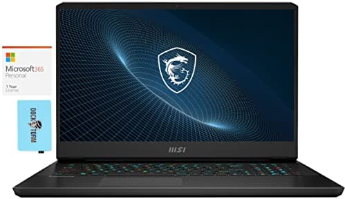 MSI Vector GP76-17 Gaming & Entertainment Laptop (Intel i9-12900HK 14-Core, 64GB RAM, 2x8TB PCIe SSD RAID 0 (16TB), GeForce RTX 3070 Ti, 17.3″ 360Hz Win 11 Pro) with MS 365 Personal, Hub MSI Vector GP76-17 Gaming & Entertainment Laptop (Intel i9-12900HK 14-Core, 64GB RAM, 2x8TB PCIe SSD RAID 0 (16TB), GeForce RTX 3070 Ti, 17.3