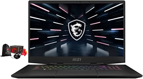 MSI Stealth GS77 -17 Gaming & Entertainment Laptop (Intel i9-12900H 14-Core, 64GB DDR5 4800MHz RAM, 2x8TB PCIe SSD RAID 0 (16TB), GeForce RTX 3070 Ti, 17.3