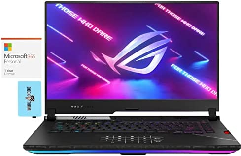 ASUS ROG Strix Scar 15 Gaming & Entertainment Laptop (Intel i9-12900H 14-Core, 64GB DDR5 4800MHz RAM, 2x8TB PCIe SSD RAID 0 (16TB), RTX 3060, Win 11 Pro) with MS 365 Personal , Hub