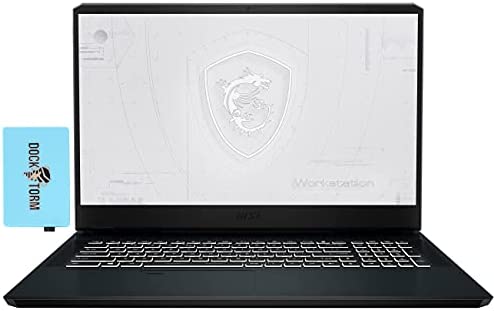 MSI WE76 11UK Workstation Laptop (Intel i7-11800H 8-Core, 64GB RAM, 2x8TB PCIe SSD RAID 0 (16TB), Quadro RTX A3000, 17.3″ Full HD (1920×1080), Fingerprint, WiFi, Win 10 Pro) with Hub MSI WE76 11UK Workstation Laptop (Intel i7-11800H 8-Core, 64GB RAM, 2x8TB PCIe SSD RAID 0 (16TB), Quadro RTX A3000, 17.3