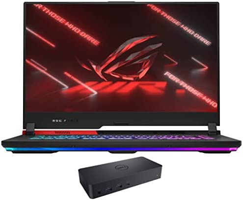 ASUS ROG Strix G15 Advantage Edition Gaming Laptop (AMD Ryzen 9 5980HX 8-Core, 64GB RAM, 2x8TB PCIe SSD RAID 0 (16TB), AMD RX 6800M, 15.6″ 165Hz 2K Quad HD (2560×1440), Win 11 Pro) with D6000 Dock ASUS ROG Strix G15 Advantage Edition Gaming Laptop (AMD Ryzen 9 5980HX 8-Core, 64GB RAM, 2x8TB PCIe SSD RAID 0 (16TB), AMD RX 6800M, 15.6