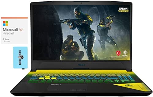 MSI Crosshair 15 Rainbow Six Gaming & Entertainment Laptop (Intel i7-12700H 14-Core, 64GB RAM, 2x8TB PCIe SSD RAID 1 (8TB), RTX 3070, 15.6