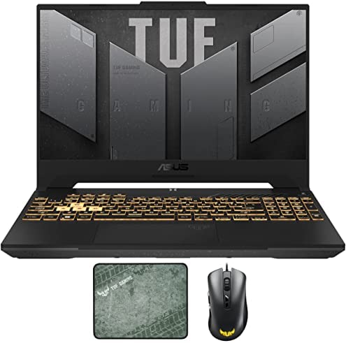 ASUS TUF Gaming F15 Gaming & Entertainment Laptop (Intel i7-12700H 14-Core, 64GB DDR5 4800MHz RAM, 2x8TB PCIe SSD RAID 0 (16TB), RTX 3060, Win 11 Pro) with TUF Gaming M3, TUF Gaming P3