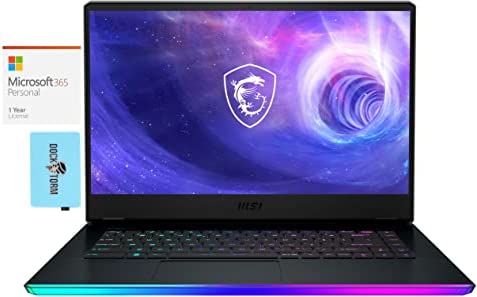 MSI Raider GE66 -15 Gaming & Entertainment Laptop (Intel i9-12900HK 14-Core, 32GB DDR5 4800MHz RAM, 2x4TB PCIe SSD RAID 0 (8TB), RTX 3070 Ti, Win 11 Pro) with MS 365 Personal , Hub