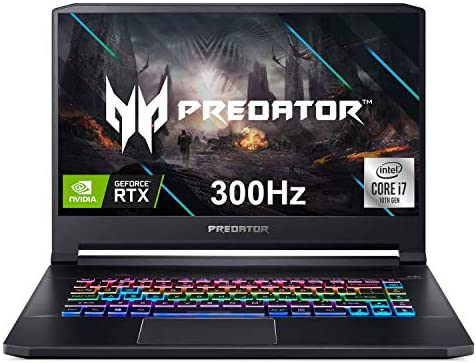 Acer Predator Triton 500 PT515-52-77P9 Gaming Laptop, Intel Core i7-10750H, NVIDIA GeForce RTX 2080 Super, 15.6