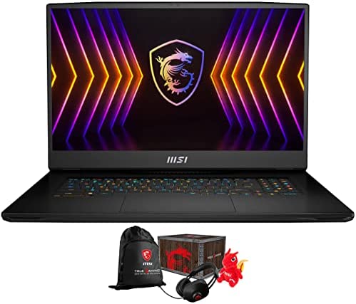 MSI Titan GT77 12UGS Gaming & Entertainment Laptop (Intel i9-12900HX 16-Core, 128GB DDR5 4000MHz RAM, 2x8TB PCIe SSD RAID 1 (8TB), RTX 3070 Ti, 17.3